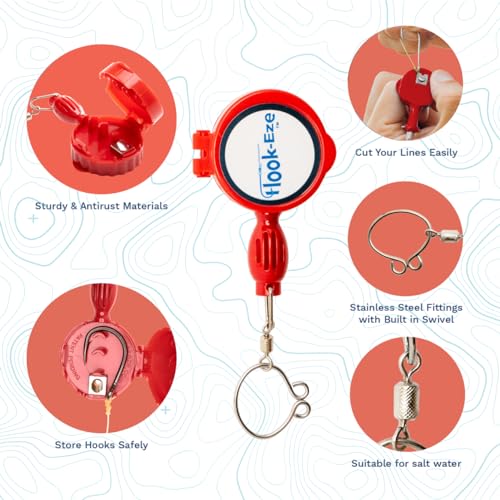 HOOK-EZE Fly Fishing Accessories - Fishing Knot Tying Tool for Tying Fishing Line to Hooks - Fishing Gear and Equipment, G...