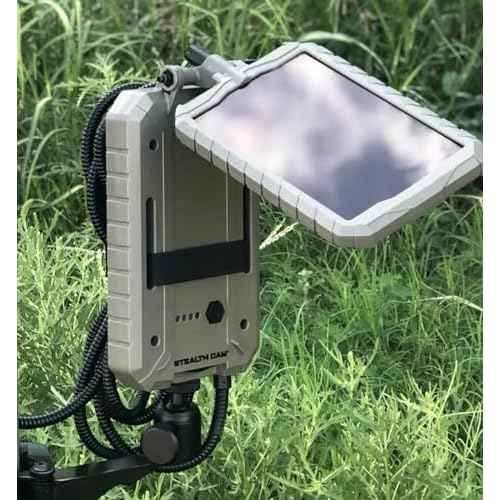 Stealth Cam Durable Sol-Pak Solar Battery Pack, 12V Solar Power Panel, Rechargeable Battery & Insulated Cable, Compatible with All Wireless/Cellular Trail Cameras - 5000 mAh