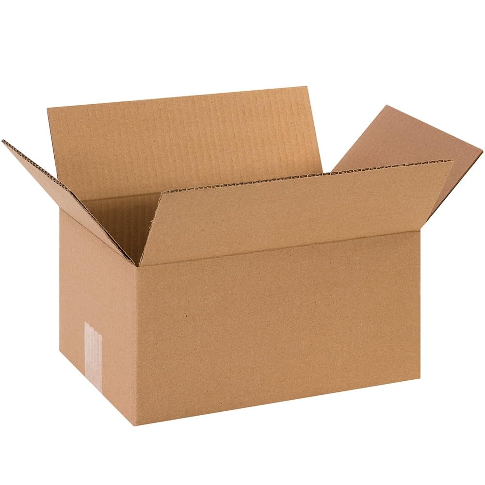 BOX USA Shipping Boxes Small 12"L x 8"W x 6"H 25-Pack - Corrugated Cardboard Box for Moving, Mailing, Packing, Packaging and Storage