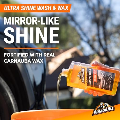 Armor All Premier Car Care Kit, Includes Car Wax & Wash Kit, Glass Cleaner, Car Air Freshener, Tire & Wheel Cleaner (8 Pie...