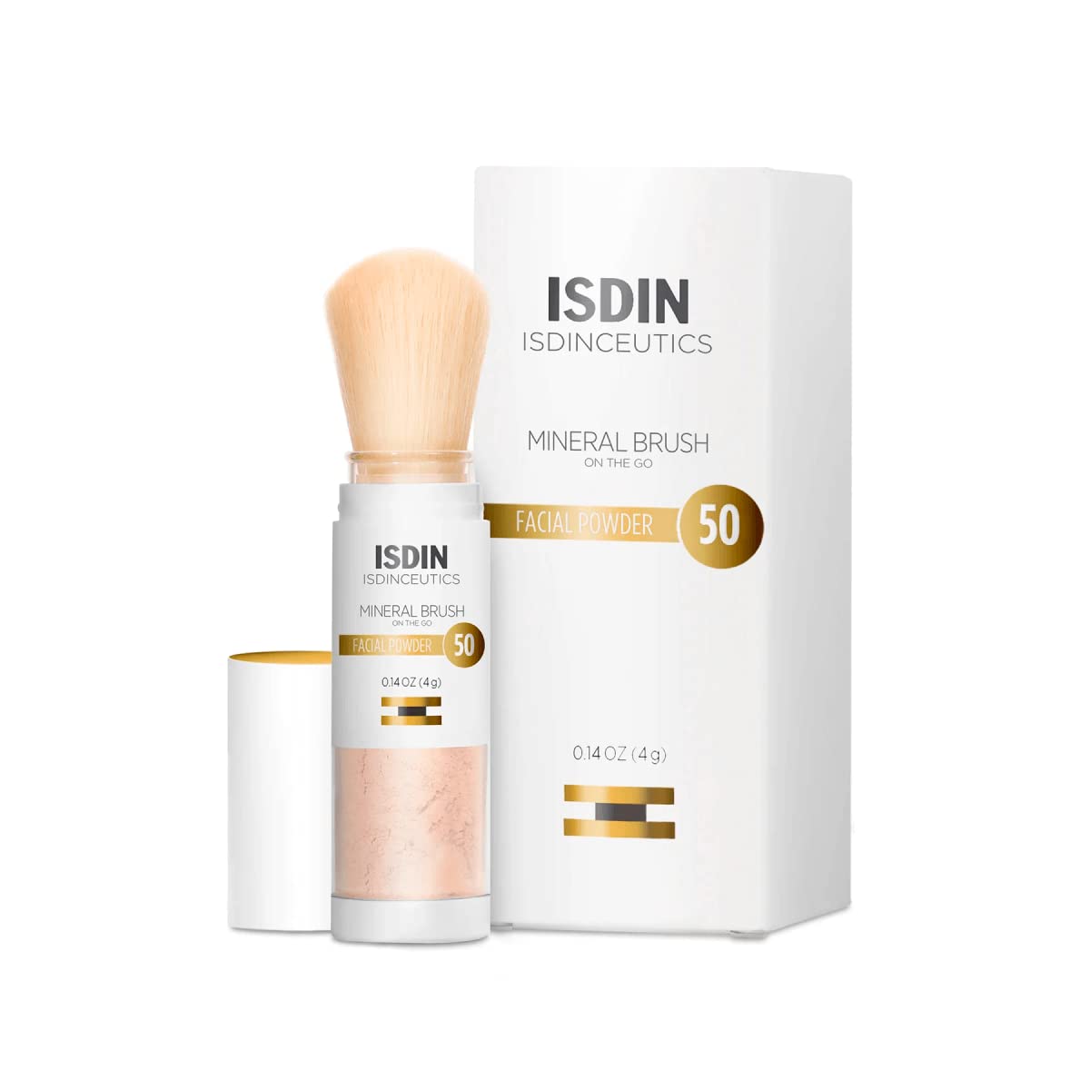 ISDIN Mineral Brush Powder, Facial Pollution and Blue Light Protection, a Complement to your Sun Care Routine, Suitable for Sens