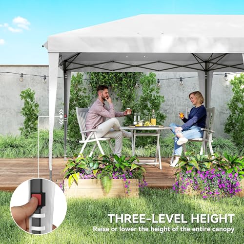 Outsunny 10' x 20' Pop Up Canopy Tent with 4 Sidewalls, Heavy Duty Tents for Parties, Outdoor Instant Gazebo with Carrying...