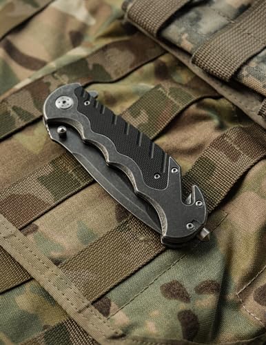 Smith & Wesson Benji 2.5in High Carbon S.S. Folding Keychain Knife with 1.75in Modified Tanto Blade and G10 Handle for Out...