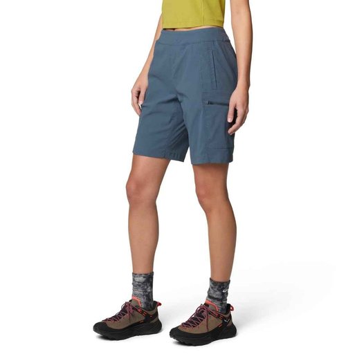 Mountain Hardwear Women's Dynama High Rise Bermuda, Moon Blue, Small x Regular