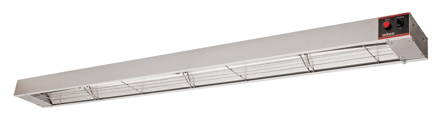 Winco ESH-60, 60-Inch Electric Strip Heater, 1400W, 12A, Commercial Grade Infrared Food Warmer, Pass-Through Stations Heating, ETL,Silver