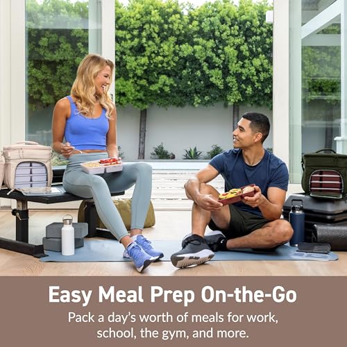 Bentgo Prep Deluxe Insulated Multimeal Bag - Lunch Box Bag, Holds 5 Meals, Premium Insulation up to 8 Hrs, Durable, Water-...