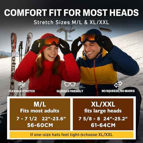 TOP-EX PolarWool¢â Oversized L/XL/XXL 100% Merino Wool Beanie Fleece Lined Cuffed Watch Fisherman Cap