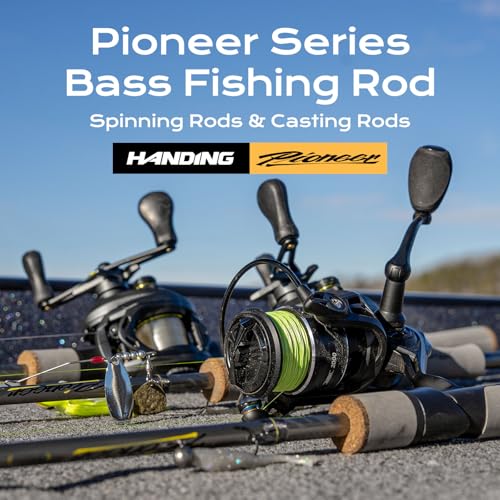 HANDING Trout Fishing Rod 6' Ultralight Fast Casting Rod+Bass Fising Rod 7' Medium Power Moderate Fast