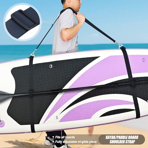 SUDOO Inflatable Stand Up Paddle Board 10'x30 x6 and Paddle Board Carrying Strap Bundle
