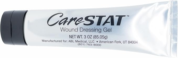 CareSTAT First Aid Kit Gel, 32 PPM Silver Healing Wound Dressing Solution, SilverSol Ag₄O₄ Nano Particles Up to 10x More P...