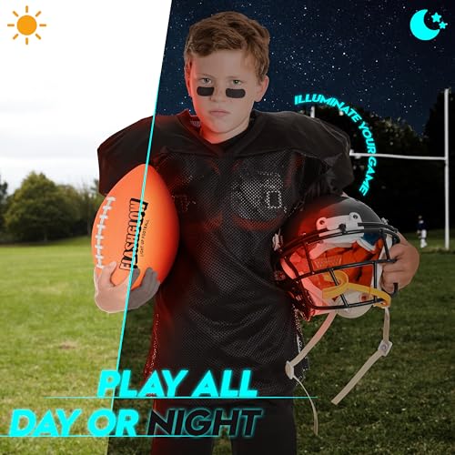 Light Up Football for Boys: Glow in The Dark - Toys for Kids Teen Boys Ages 8-15 - Birthday Christmas Easter Gift Ideas - ...