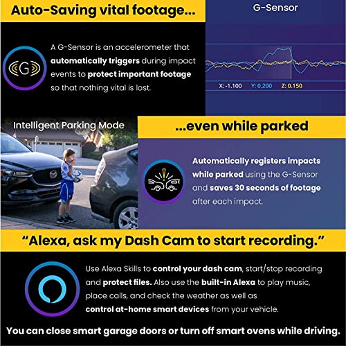 Nextbase 622GW Dash Cam with Rear Window Cam & 64GB Micro SD Card Bundle - True 4K 30fps UHD Recording Dash Cam, Wi-Fi, GP...