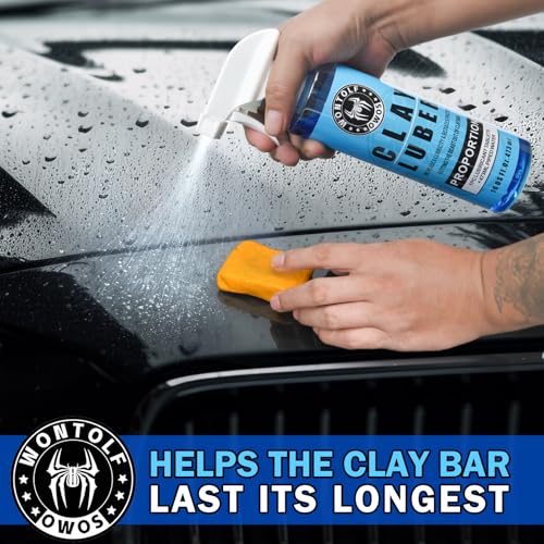 Wontolf Car Clay Bars Auto Detailing and Clay Luber Synthetic Lubricant Kit, Premium Grade 4 Clay Bars, Clay bar Lubricant...