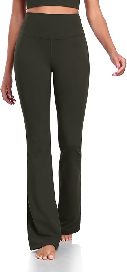 HeyNuts Harmony Flare Leggings 29"/30.5"/32.5"/34.5", High Waisted Tummy Control Wide Leg Bootcut Yoga Pants Lounge Soft