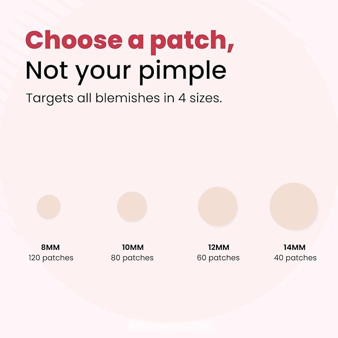 ROSELYNBOUTIQUE Pimple Patches for Face 300 Counts 4 Sizes Hydrocolloid Acne Patches with Tea Tree Oil,Zits Blemishes Pore Strips - Vegan Facial Skin Care Products Cruelty-Free