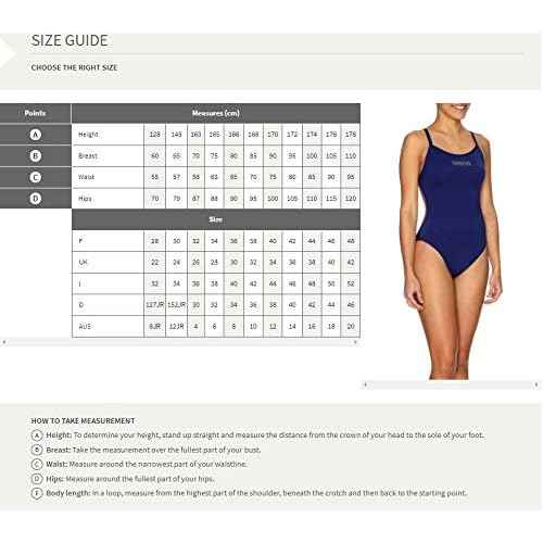 ARENA Women's Print Light Drop Back MaxLife One Piece Athletic Training Swimsuit, Lightning Colors Navy/Red, 28