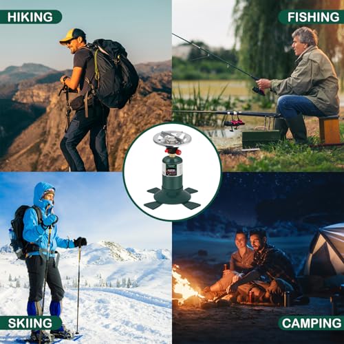 Ruasveltan Camping Stove Propane, Single Burner Propane Stove，Camping Stove with Instant Ignition for Hiking Backpacking a...