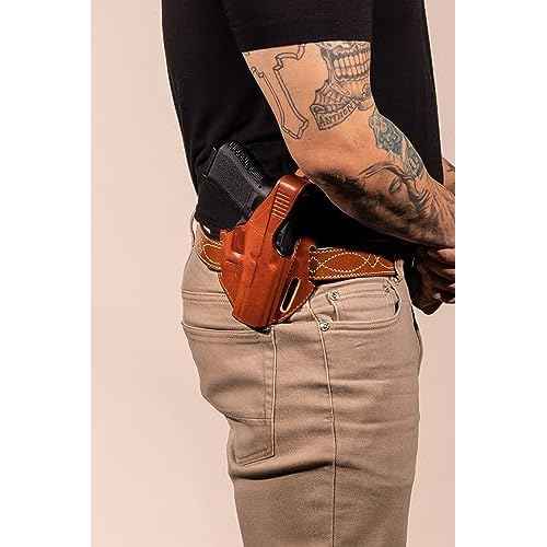 Bianchi 77 Piranha Pancake-Style Holster, Fits Springfield XD 4IN .45, Tan, Right Hand