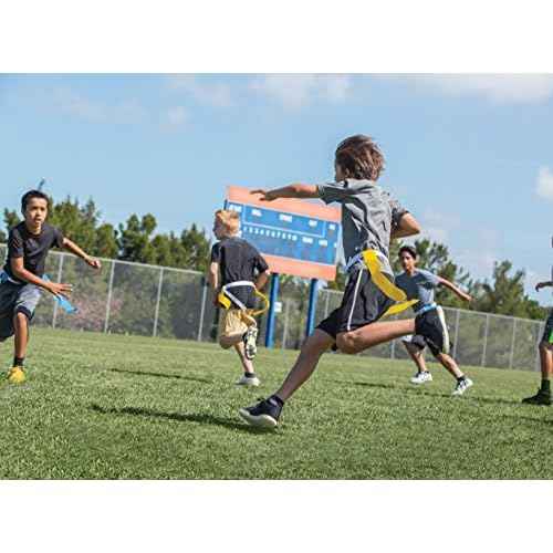SKLZ 10 Man Flag Football + End Zone Pylons, Complete Indoor & Outdoor Training Set