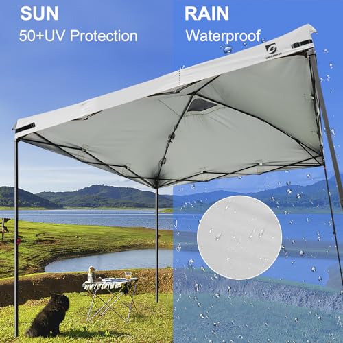 10x10 Pop Up Canopy Replacement Top Cover with Air Vent for Straight Leg Canopy Tent, Waterproof for Outdoor Garden Patio ...