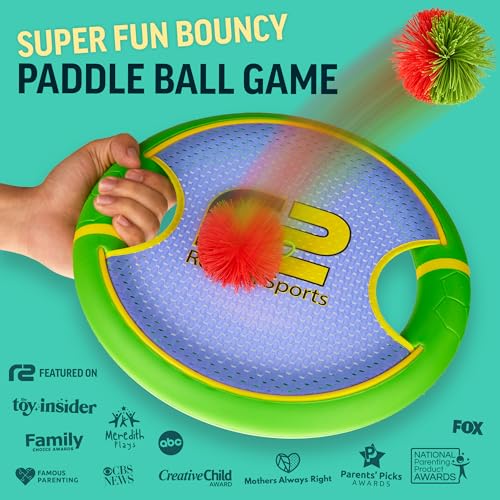 Fun Bouncy Paddle & Stringy Ball Toss & Catch Game - Easy to Use for Kids All Ages - Soft Foam Design for Safe Play Indoor...