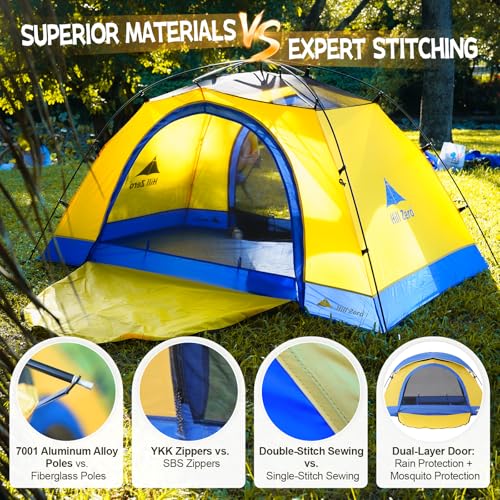 HillZero Tulip 4 Seasons Waterproof Tent, Nimbus Ultralight Camping Chair Folding Backpacking Chair
