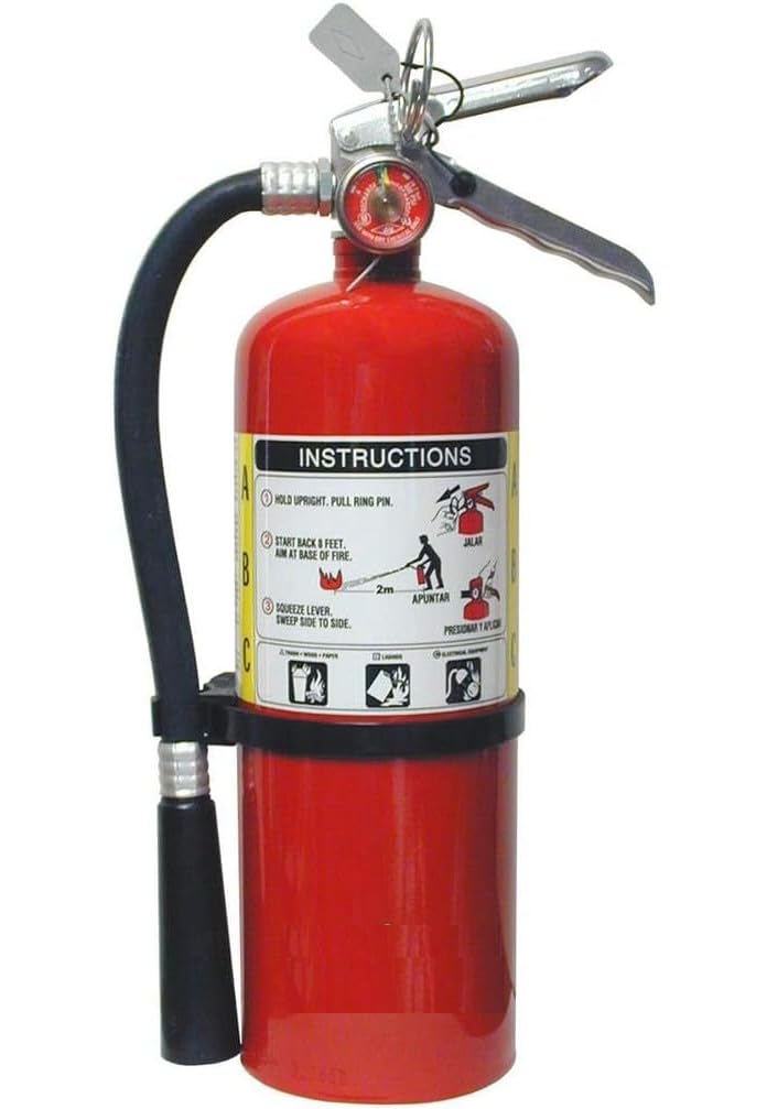 5lb ABC Dry Chemical Fire Extinguisher with Heavy Duty Vehicle Bracket