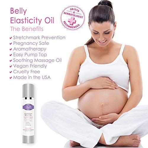 Belli Pregnancy Stretch Mark Belly Oil: 3.8 Ounces of Essential Maternity Skin Care with Vitamin E for Healthy Skin, Scar Protection, and OB-GYN, Dermatologist Recommended