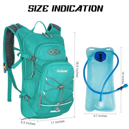 Hydration Backpack,Lightweight Hiking Backpack with 2L Water Bladder,Water Backpack for Biking, Running, Festival