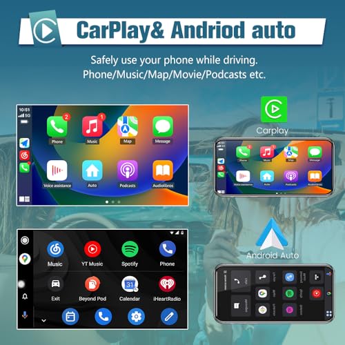AWESAFE Android 13 Car Stereo for Ford F150 2009 2010 2011 2012, Wireless Carplay Android Auto Android 9 inch Touchscreen ...