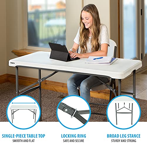 LIFETIME 280478 Commercial Nesting Folding Table, 4-Foot