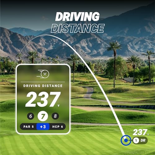 Blue Tees Golf Ringer - Magnetic Golf GPS Handheld, Touch Screen Display, Water Resistant Golf Distance Range Finder, 40,0...
