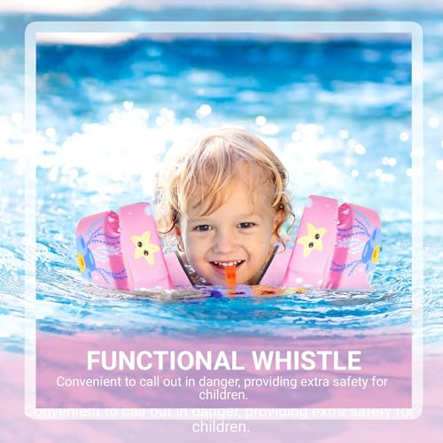 Toddler Swim Vest Swim Jacket Toddler Life Jacket 30-50 Lbs, US Coast Guard Approved Life Vest Kids Arm Floaties for Toddl...