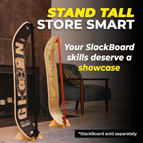 GIBBON SlackBoard Accessories, 3 Options: Slack Board Stand Display Rack, Standing Pole 60” to Assist Balance Training, or...