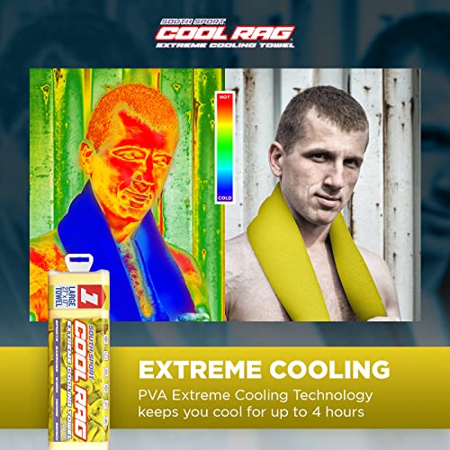 South Sport Cool Cool RAG Extreme Cooling Towel for Heat Relief - PVA Cooling Towel for Workout, Gym, Running and for Othe...