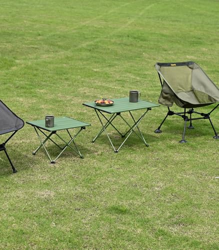 iClimb 1 Folding Table and 1 Anti-Sinking Chair Bundle, Ultralight Compact for Adults Outdoor Beach Backpacking Hiking Cam...