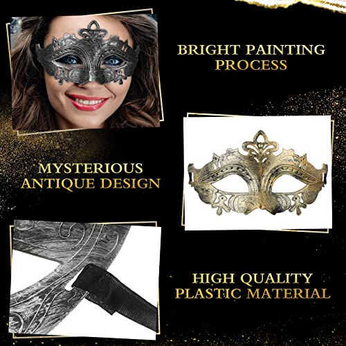 Lenwen 120 Pcs Masquerade Mask Bulk Vintage Antique Masks for Women Men Couple Party Venetian Halloween Costumes Party