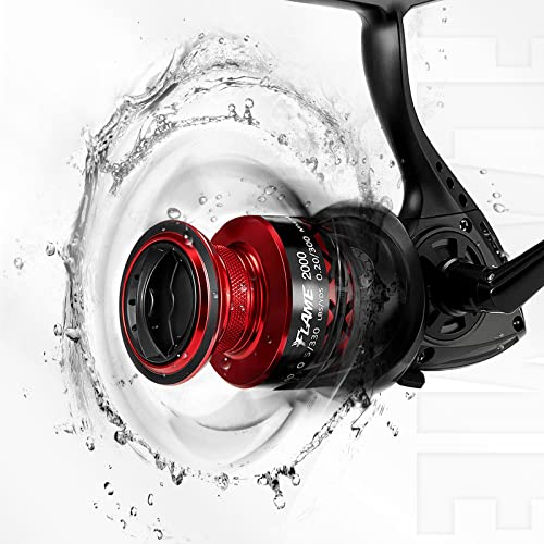 Piscifun Flame Spinning Reels, Lightweight 9+1BB Ultra Smooth Spinning Fishing Reels, 19.8LBs Max Drag, 2000, 3000, 4000, ...