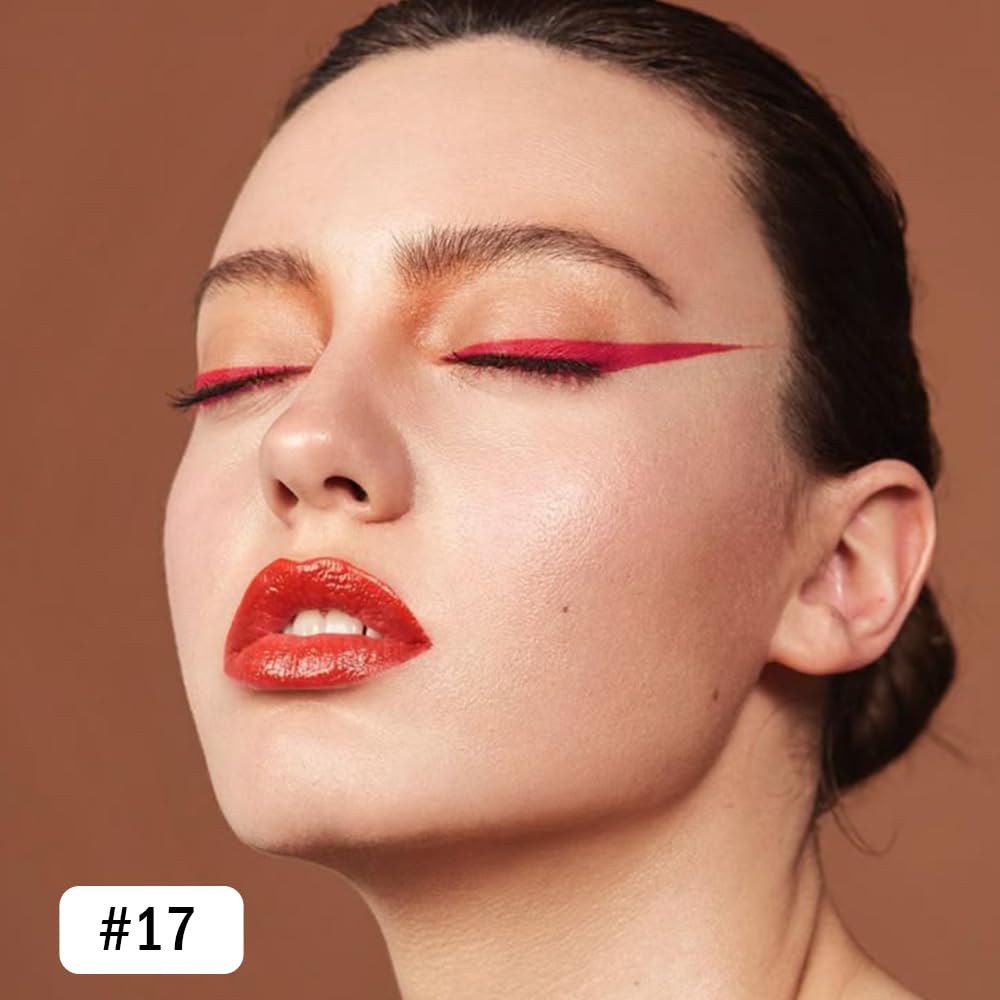 Kaely Gel Eyeliner Pencil for Women, True Red Eye Liner Waterproof Smudge Proof with Sharpener, Waterline Eye Makeup Liners, del