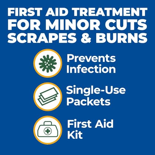 Globe (144 Pack) Triple Antibiotic Ointment 0.9g Single Packet, First Aid Kit for Minor Scratches, Wounds, Cuts and Burns,...