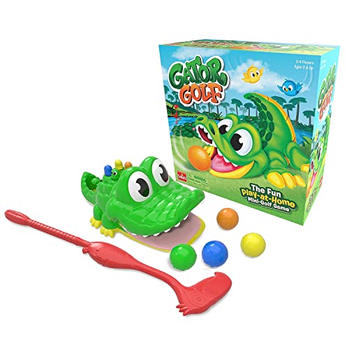 Gator Golf - Putt The Ball into The Gator's Mouth to Score Game by Goliath, Single, Gator Golf, 27 x 27 x 12.5 cm for age ...