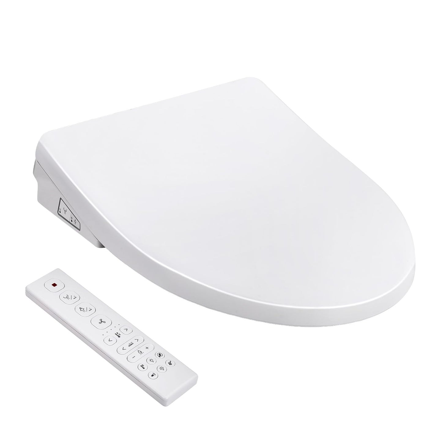 Electric Bidet Toilet Seat with Heated Seat, Endless Warm Water, Smart Bidet Toilet Seat Elongated, Separable Sittable Lid, Self-Clean Adjustable Nozzle | Wireless Remote | Quiet Operation