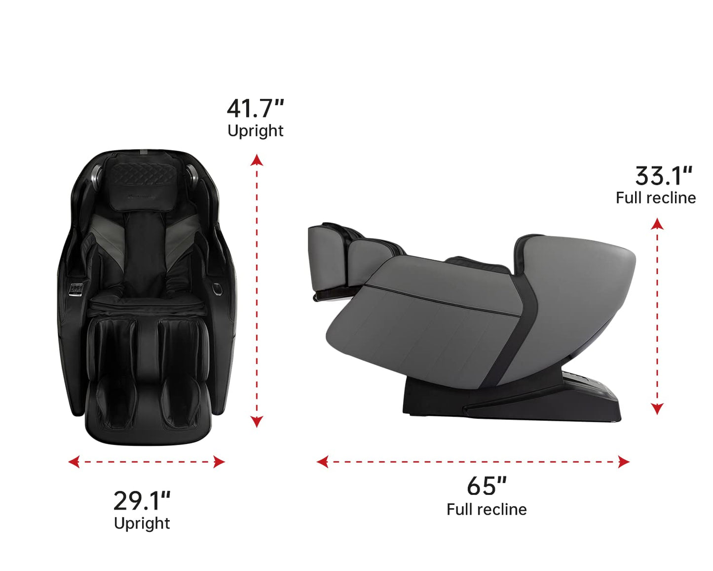 BestMassage SL Track Full Body Massage Chair, Recliner with Zero Gravity Airbag Massage Chair Bluetooth Speaker Foot Roller USB Charger,Black