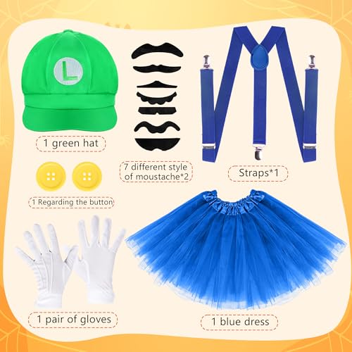 Yreird Halloween Costumes Accessories for Adults Women, 2025 Halloween Costume Accessories Set with Hats Tulle Skirts Button