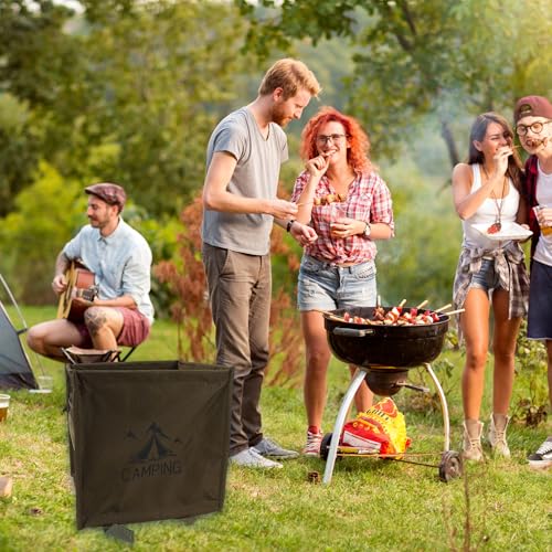 ZEMBSOYA Throw Line Cube Bag, Easy Folding Arborist Throw Line Storage Portable Climbing Rope Organizer Basket for Tree Wo...