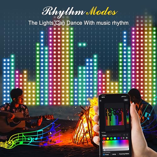 Ariswill Smart Curtain Lights 400 LED, Color Changing Curtain Lights 6.6ft*6.6ft with APP&Remote,Dynamic DIY Fairy String ...
