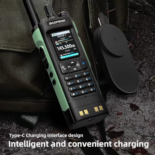 BAOFENG UV-32 Ham Radio, 10W Long Range Walkie Talkie with GPS, Bluetooth APP Programming, Multi-Band Two Way Radio, Wirel...