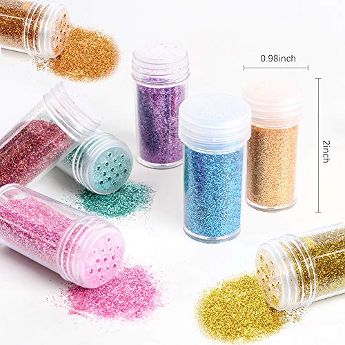 Extra Fine Glitter, Set of 24 Colors Nail Arts Face Hair Eye Lip Gloss Makeup Glitter, Slime,Tumbler and Epoxy Resin Craft...