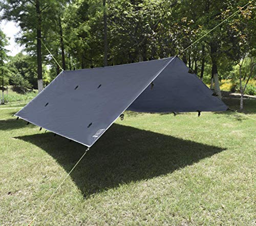 Gold Armour Premium 12ft x 12ft Waterproof Ultralight Camping Shelter Canopy, Must Have Camping Accessories, Gray