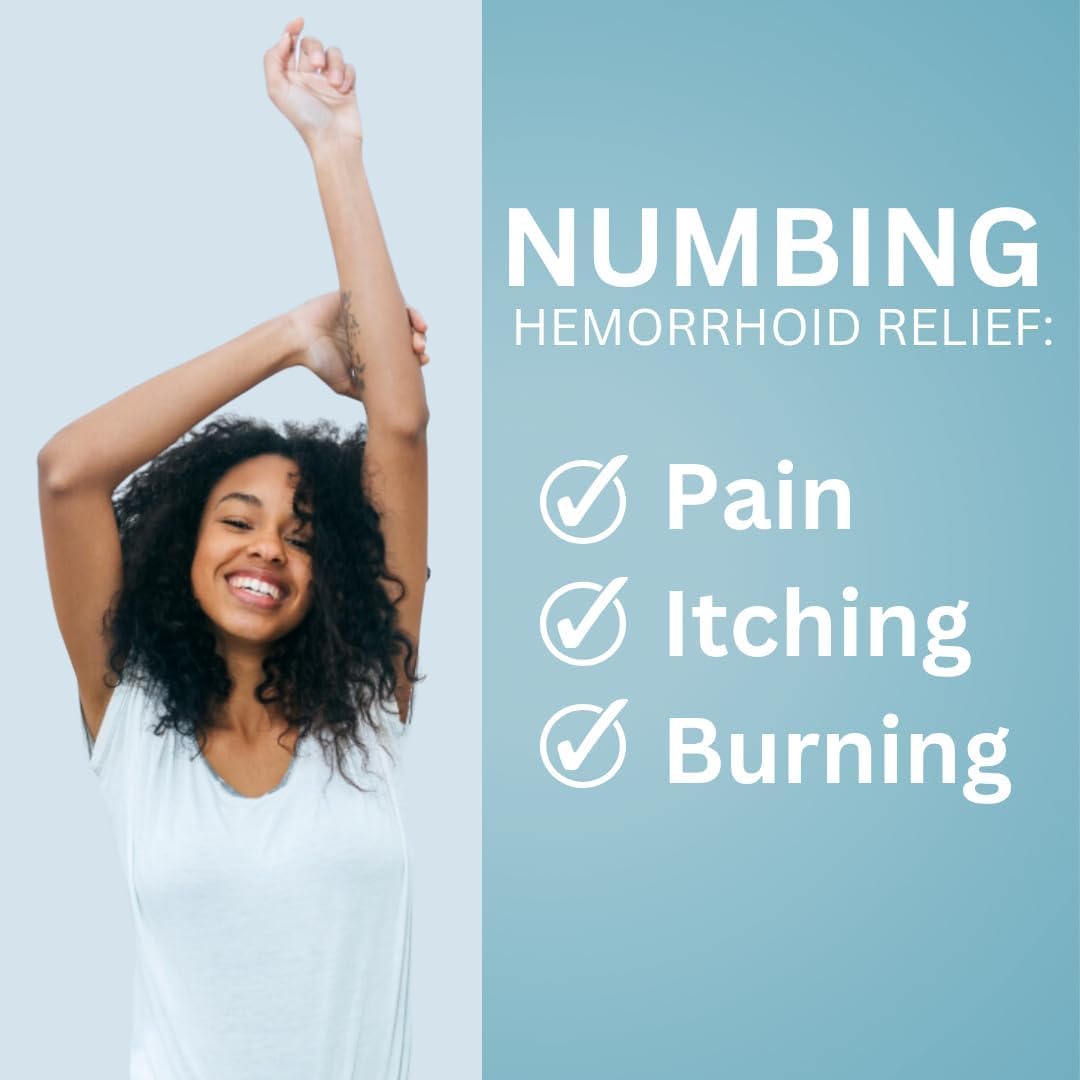 Curist 5% Lidocaine Numbing Cream - 6 oz (170 g) XL Tube - Soothing Numbing Cream for Temporary Discomfort, Itching, and Burning from Hemorrhoids Lidocaine 5% (1 Pack - 6 oz Tube)